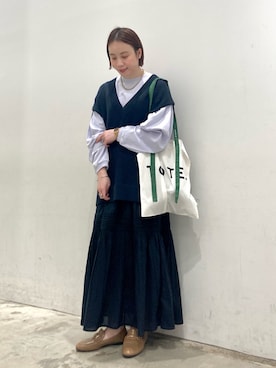 「ベストコーデ」｜「アイテム（ローファー）」を使った、natsumiさん（レディース・159cm）の春コーディネート