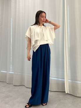 「接触冷感パンツ」｜natsumiさん（レディース・159cm）の夏コーディネート