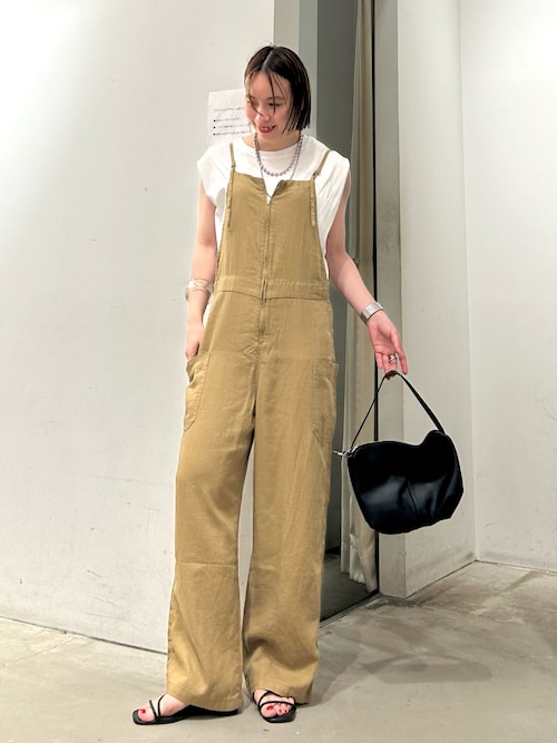 セール】リネンブレンドサロペットパンツ（サロペット