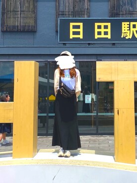 「w closet（ダブルクローゼット）のアイテム（その他アウター）」を使った、ぴんさん（レディース・158cm）の春コーディネート