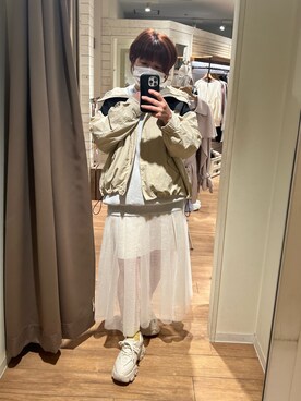 「春服デビュー宣言」｜「アイテム（ブルゾン）」を使った、かおりさん（レディース・162cm）の春コーディネート