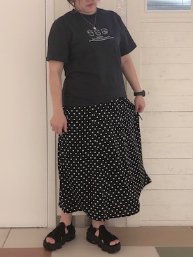 「OLIVE des OLIVE（オリーブデオリーブ）のアイテム」を使った、かおりさん（レディース・162cm）の夏コーディネート
