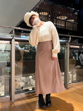 「マイベストコーデ2022」｜「アイテム（ワンピース/ドレス）」を使った、かおりさん（レディース・162cm）の冬コーディネート