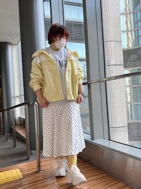 「春服デビュー宣言」｜「アイテム（ブルゾン）」を使った、かおりさん（レディース・162cm）の春コーディネート