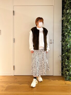 「OLIVE des OLIVE（オリーブデオリーブ）のアイテム（その他アウター）」を使った、かおりさん（レディース・162cm）の秋コーディネート