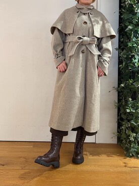 「OLIVE des OLIVE（オリーブデオリーブ）のアイテム（その他アウター）」を使った、かおりさん（レディース・162cm）の秋コーディネート