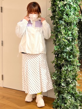 「春服デビュー宣言」｜「アイテム（ブルゾン）」を使った、かおりさん（レディース・162cm）の春コーディネート