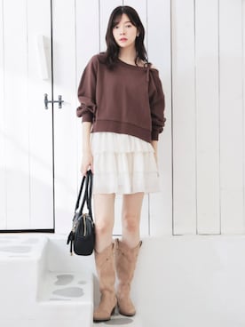 「Honeys（ハニーズ）のアイテム」を使った、ハニーズさん（レディース・167cm）の秋コーディネート