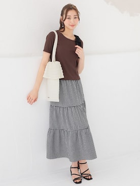 「Honeys（ハニーズ）のアイテム」を使った、ハニーズさん（レディース・166cm）の夏コーディネート