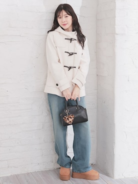 「アイテム（ダッフルコート）」を使った、ハニーズさん（レディース・167cm）の冬コーディネート