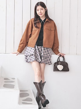 「Honeys（ハニーズ）のアイテム」を使った、ハニーズさん（レディース・167cm）の秋コーディネート