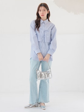 「Honeys（ハニーズ）のアイテム（トップス）」を使った、ハニーズさん（レディース・167cm）の春コーディネート