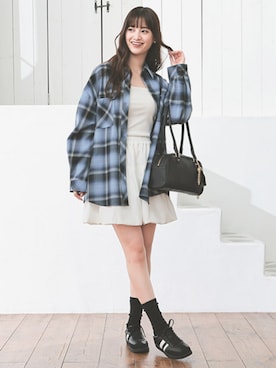 「Honeys（ハニーズ）のアイテム」を使った、ハニーズさん（レディース・160cm）の秋コーディネート