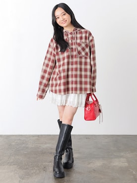 「Honeys（ハニーズ）のアイテム」を使った、ハニーズさん（レディース・160cm）の秋コーディネート
