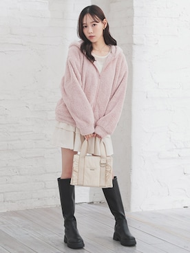 「Honeys（ハニーズ）のアイテム」を使った、ハニーズさん（レディース・163cm）の冬コーディネート