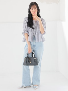 「Honeys（ハニーズ）のアイテム（パンツ）」を使った、ハニーズさん（レディース・157cm）の春コーディネート