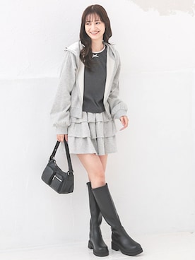 「Honeys（ハニーズ）のアイテム」を使った、ハニーズさん（レディース・160cm）の秋コーディネート
