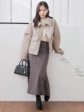 「Honeys（ハニーズ）のアイテム」を使った、ハニーズさん（レディース・163cm）の秋コーディネート