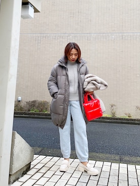 「H&M（エイチ・アンド・エム）のアイテム（カバーオール）」を使った、somarstyle さん（レディース・156cm）の冬コーディネート