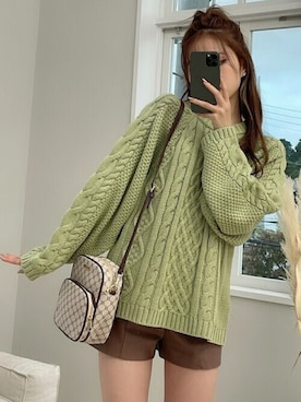 「GRL（グレイル）のアイテム（ニット/セーター）」を使った、GRLグレイル_OFFICIALさん（レディース・165cm）の秋コーディネート