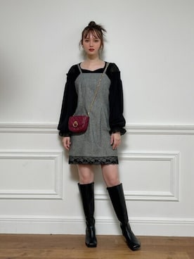 「GRL（グレイル）のアイテム（ニット/セーター）」を使った、GRLグレイル_OFFICIALさん（レディース・161cm）の秋コーディネート