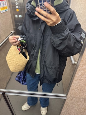 「アイテム（マウンテンパーカー）」を使った、miiiさん（レディース・154cm）の秋コーディネート