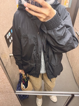 「アイテム（ナイロンジャケット）」を使った、miiiさん（レディース・154cm）の秋コーディネート