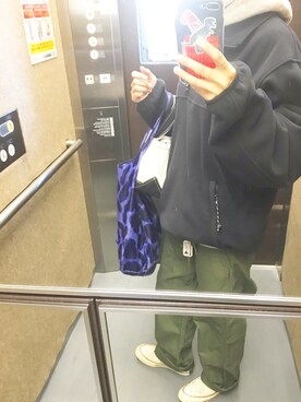 「WILD THINGS（ワイルドシングス）のアイテム（ジャケット/アウター）」を使った、miiiさん（レディース・154cm）の冬コーディネート
