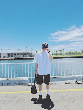 「アイテム（バッグ）」を使った、Nielさん（メンズ・178cm・30代）の夏コーディネート