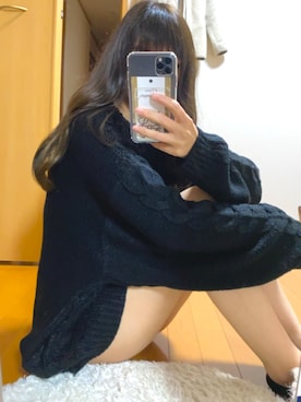 「ニット/セーター」｜maco  さん（レディース・155cm）の冬コーディネート