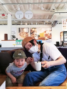 「OSHKOSH（オシュコシュ）のアイテム（パンツ）」を使った、magu_chang.さん（レディース・163cm）の夏コーディネート