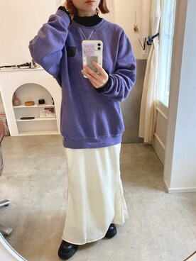 「feepur（フェピュール）のアイテム（スカート）」を使った、emineoさん（レディース・151cm）の春コーディネート