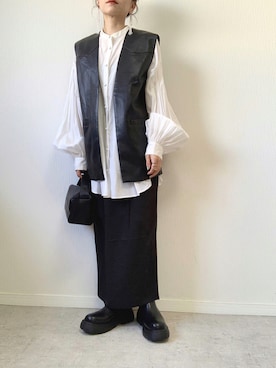 「INASTUDIOS（イーナストゥディオス）のアイテム」を使った、emineoさん（レディース・151cm）の秋コーディネート