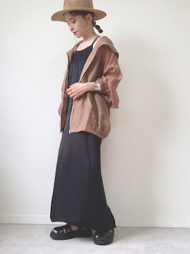 「titivate（ティティベイト）のアイテム（ブルゾン）」を使った、emineoさん（レディース・151cm）の夏コーディネート