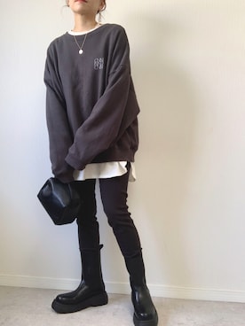 「INASTUDIOS（イーナストゥディオス）のアイテム」を使った、emineoさん（レディース・151cm）の秋コーディネート