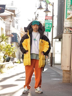 「Polo Ralph Lauren」｜「アイテム（ダウンジャケット/コート）」を使った、Dジロさんさん（メンズ・175cm）の秋コーディネート