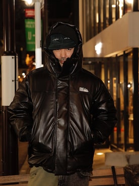 「Polo Ralph Lauren」｜「アイテム（ダウンジャケット/コート）」を使った、Dジロさんさん（メンズ・175cm）の冬コーディネート