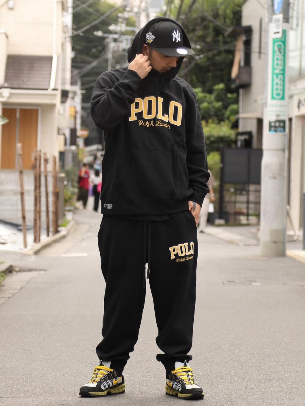 POLO RALPH LAURENのスウェットパンツを使った「黒」のメンズ人気