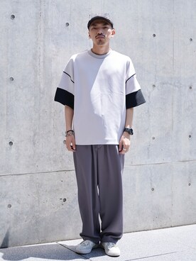 「UNITED TOKYO（ユナイテッドトウキョウ）のアイテム（Tシャツ/カットソー）」を使った、すぐるさん（メンズ・170cm）の春コーディネート