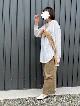 「イエローシャツ」｜ひまわり꒡̈⃝さん（レディース・162cm）の春コーディネート