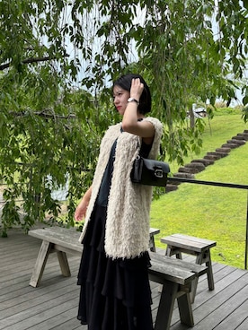 「アイテム（カーディガン/ボレロ）」を使った、R王さん（レディース・153cm・20代）の夏コーディネート