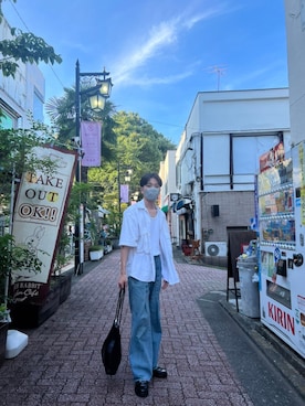 「ADER error（アーダーエラー）のアイテム（パンツ）」を使った、ryoyafkswさん（メンズ・173cm）の秋コーディネート