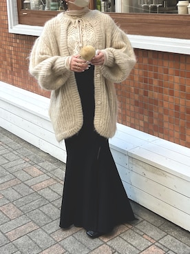 「CLANE（クラネ）のアイテム（カーディガン/ボレロ）」を使った、yukaさん（レディース・157cm）の春コーディネート
