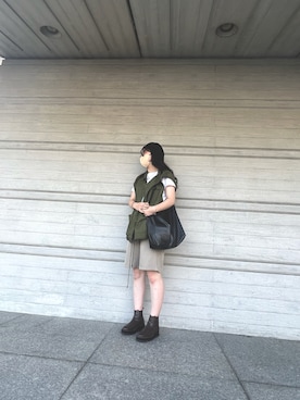 「OLIVE des OLIVE（オリーブデオリーブ）のアイテム（その他アウター）」を使った、shibashioさん（レディース・160cm）の秋コーディネート