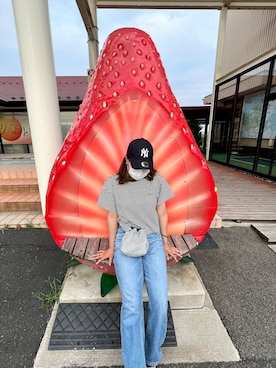 「SHEINのアイテム（ショルダーバッグ、シルバー系）」を使った、華さん（レディース・157cm）の秋コーディネート