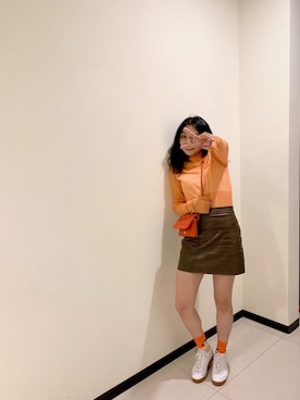 「CIAO（チャオ）のアイテム」を使った、Jeshaさん（レディース・167cm）の冬コーディネート