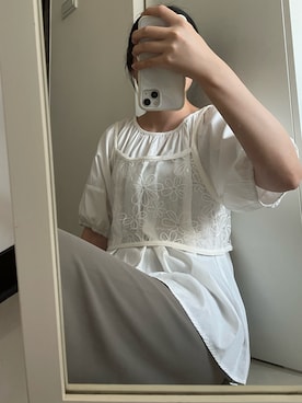 「MEIER.Q（マイヤーキュー）のアイテム」を使った、Eveさん（レディース・163cm）の春コーディネート