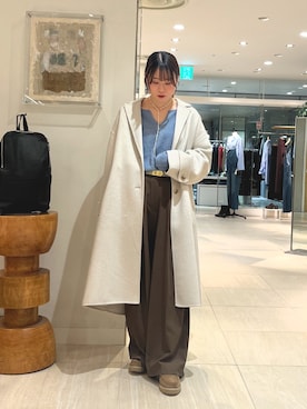 「アイテム（その他アウター、グレー系）」を使った、gg_nagomiさん（レディース・161cm）の秋コーディネート