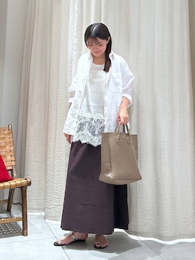 「BABYLONE（バビロン）のアイテム」を使った、あおのさん（レディース・164cm）の春コーディネート