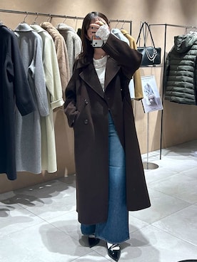 「アイテム（ステンカラーコート）」を使った、あおのさん（レディース・164cm・20代）の秋コーディネート